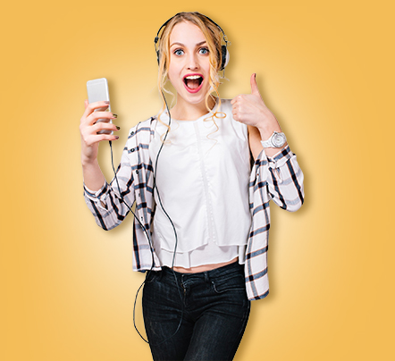 A person holding a phone showing a personalised Songloom gift