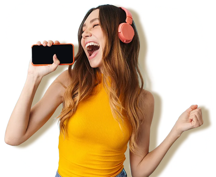 A person holding a phone showing a personalised Songloom gift